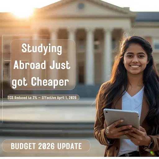 Budget 2026 TCS rate reduction for international transfers - 2% for education, medical, and tourism